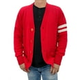 thumbnail image 1 of Hip Hop 50's Shop - Mens 1950s Letterman Cardigan Sweater (XLarge Red), 1 of 8