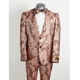 thumbnail image 1 of Mens 2 Button Dusty Rose & Pink Floral Paisley Prom & Wedding Tuxedo By Alberto Nardoni Brand Designer, 1 of 3