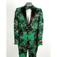 thumbnail image 1 of Mens 2 Button Hunter Green, Gold, & Black Floral Paisley Tuxedo Tuxedo, 1 of 1