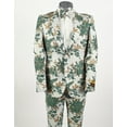 thumbnail image 1 of Mens 2 Button Hunter Green & White Floral Paisley Prom and Wedding Tuxedo, 1 of 1