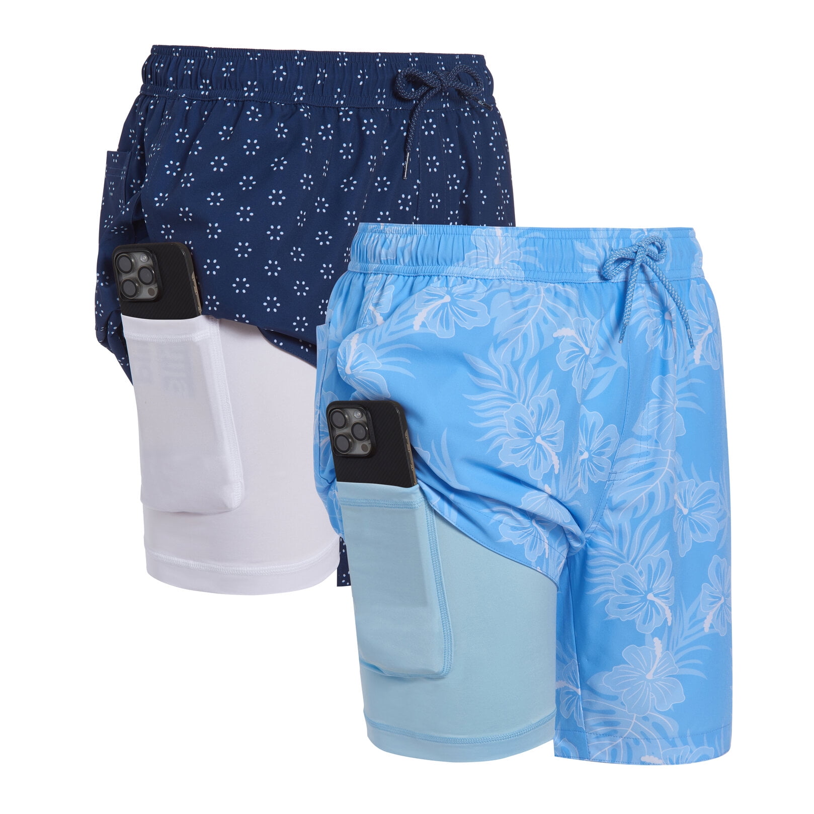 Boxer Shorts Anti Chafe Mens Swimwear Mens Pack Swim Trunks With
