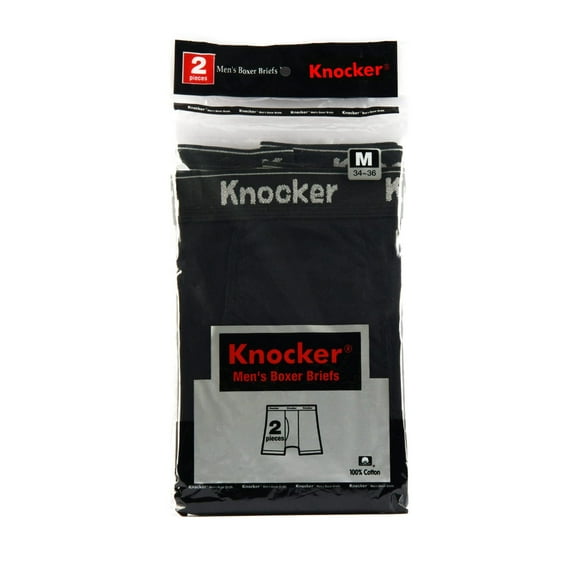 Mens 2 Pack of Thick Knocker Waistband Athletic Sports Boxer Briefs (2 Pack: Small)