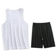 thumbnail image 1 of Mens 2 Piece Athletic Outfits Set Sleeveless Tracksuits Sets Summer Casual Gym Running Sleeveless T Shirt and Shorts for Men, 1 of 3