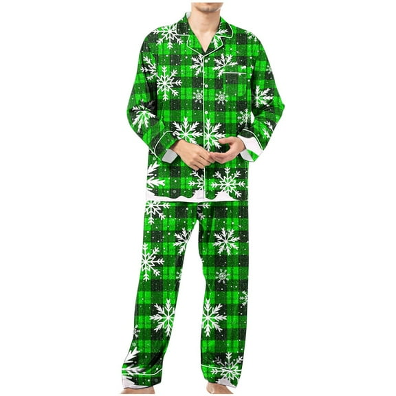Mens 2 Piece Christmas Set Graphic Button Down Shirt and Pants Holiday Vocation Travel Outfits Sets, 3XL