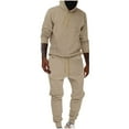 thumbnail image 1 of Mens 2 Piece Outfits Lounge Hoodie Oversized Sweatshirt Jogger Sweatpants Y2K Tracksuit Sweatsuit Set Fall Clothes, 1 of 1