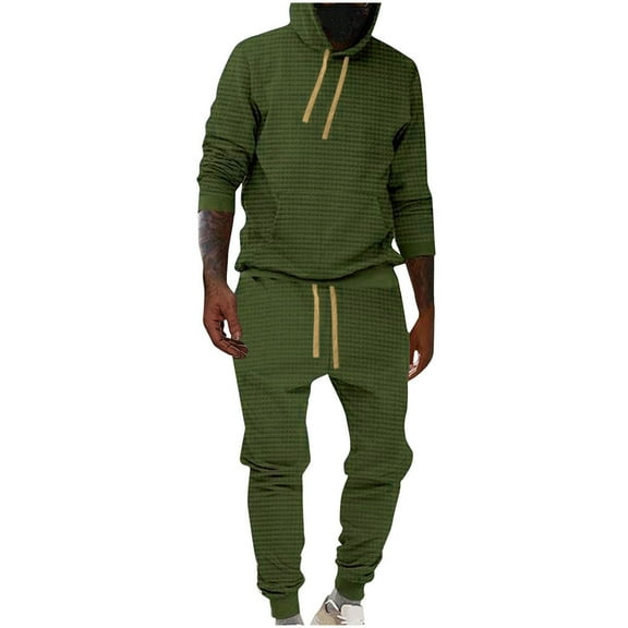 Mens 2 Piece Outfits Lounge Hoodie Oversized Sweatshirt Jogger Sweatpants Y2K Tracksuit Sweatsuit Set Fall Clothes