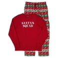 thumbnail image 1 of Mens 2-Piece Santa's Squad Long Sleeve Christmas Sleepwear Pajama Set M, 1 of 1