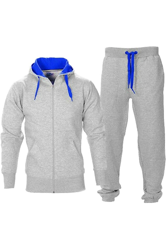Mens 2 Piece Sweat Suits Athletic Pullover and Long Pants Comfortable Loose Fit Gym Sportswear Outfits, M