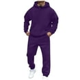 thumbnail image 1 of Mens 2 Piece Sweat Suits Casual Athletic Jogging Sweatsuits with Pockets Pullover Hoodie and Sweatpants for Men Fall Winter Outdoor Sports Workout Comfortable Sets, 2XL, 1 of 6