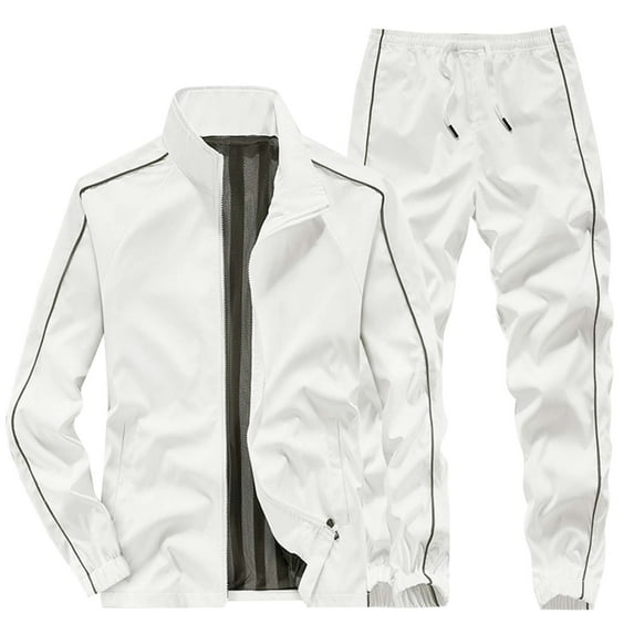 Mens 2 Piece Sweat Suits with Pockets Drawstring Waist Loose Fit Comfortable Outdoor Clothes Sets, 4XL