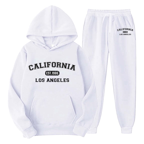 Mens 2 Piece Sweatsuits Hoodie and Sweatpants Track Suits Sets Athletic Jogger Set Letter Print Fall Outfits Sweatsuit Set