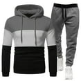 thumbnail image 1 of Mens 2 Piece Sweatsuits Sets, Fashion Men's Tracksuits Casual Athletic Jogging Outfits Tracksuit Cropped Hoodie Sweatshirt and Sweatpants (XL,Dark Gray), 1 of 4