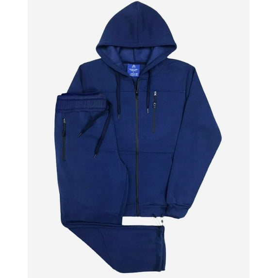 Men's Sweatsuit Soft Fleece Sweat Jacket with Sweatpants