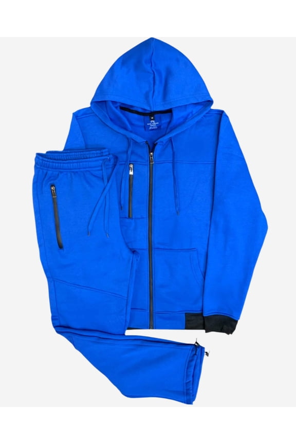 Mens 2-Piece Tech Fleece Sweatsuit Jogging suit Sweat Jacket Sweatpants Fleece Outfit