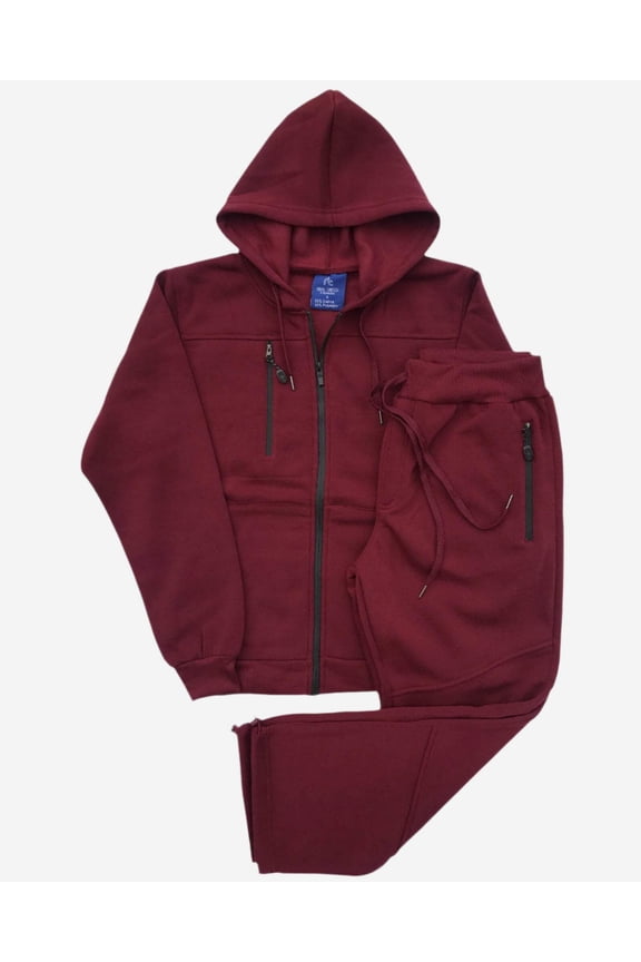 Men's Sweatsuit Soft Fleece Sweat Jacket with Sweatpants