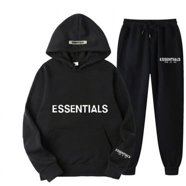 Mens 2 Piece Tracksuit Outfit Jogging Set Essential Long Sleeve Hoodie Sweatpants Sets Casual Athletic Sports Sweatsuits