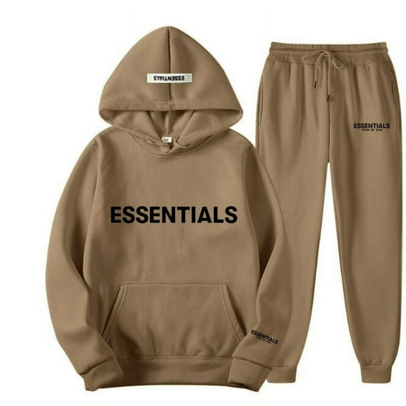 Mens 2 Piece Tracksuit Outfit Jogging Set Essential Long Sleeve Hoodie Sweatpants Sets Casual Athletic Sports Sweatsuits