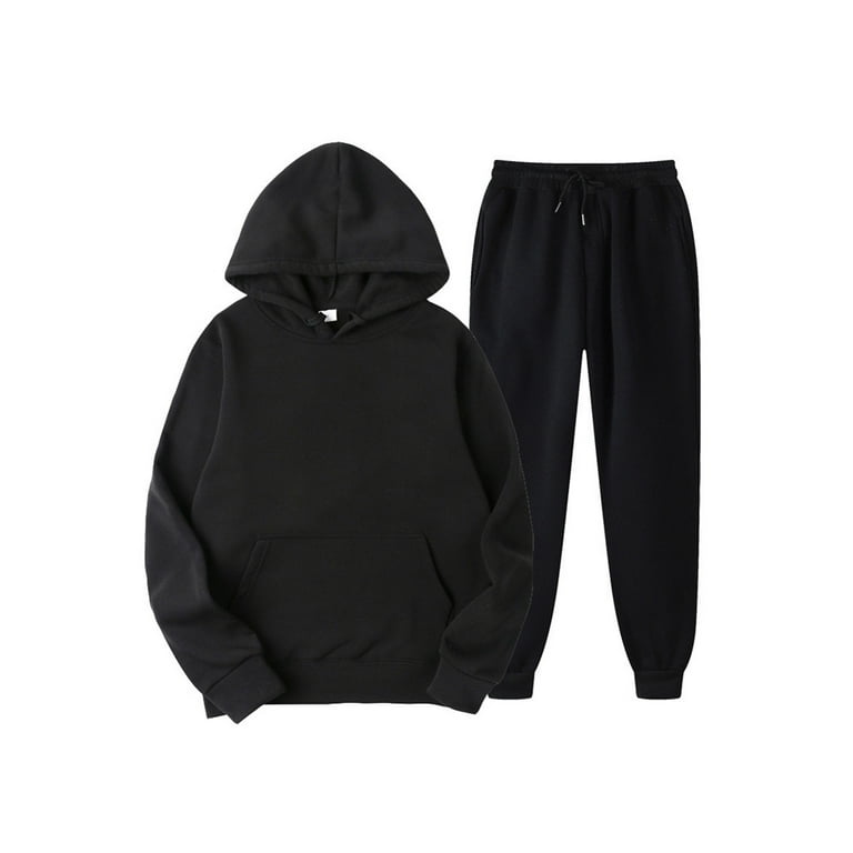 Mens Piece Tracksuit Outfit Jogging Set Long Sleeve Hoodie