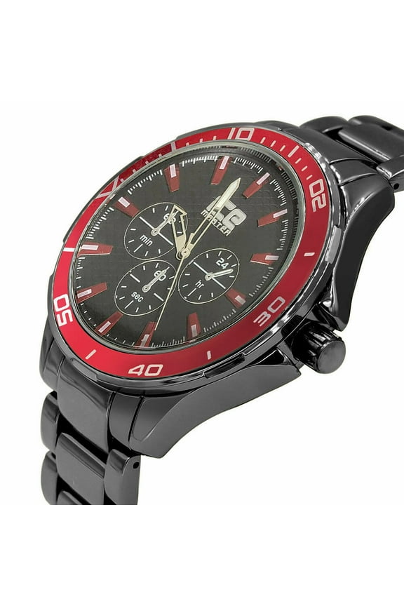 Mens 2 Tone Real Black 45mm Jojino Joe Rodeo Solid Stainless Steel Back Metal Band Classic Watch