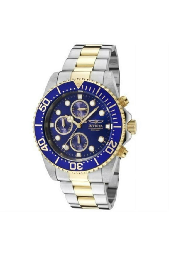 Mens 200m Pro Diver Collection Chronograph Two Tone 18k Gold Plated Watch