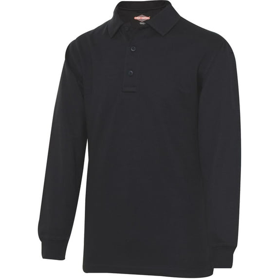 Mens 24-7 Long Sleeve Polo Shirt, Black