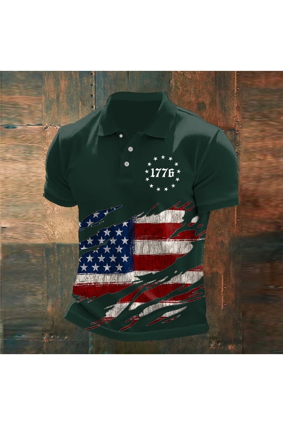 Mens 250 Anniversary Polo Shirts Plus Size Short Sleeve Usa Shirt 1776-2026 4th Of July 250 Year American Anniversary T Shirts