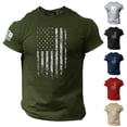 thumbnail image 1 of Mens 250 Anniversary USA Shirt Flag Logo Casual Fitness 3d Printed Short Sleeved T Shirt Summer Tee Tops 6XL, 1 of 3