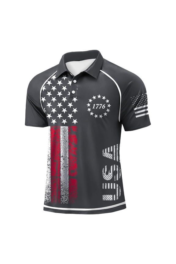 Mens 250 Anniversary USA Shirt Short Sleeve Button Down Patriotic Polo Shirts 250Th America Us Patriot Clothes