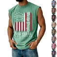 thumbnail image 1 of Mens 250 Anniversary Usa Tank Tops 4th Of July Independence Day Tank Top Usa American Flag Graphic Sleeveless Patriotic Tees We the People Round Neck Cut Off Shirts,Green 2XL, 1 of 4