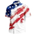 thumbnail image 1 of Mens 250 Years America Shirt Patriotic Star Print Patriotic Short Sleeve Button Down Blouse V Neck Memorial Day Comfy Daily Spring Tees Regular Fit,XL,#04 Pink, 1 of 5