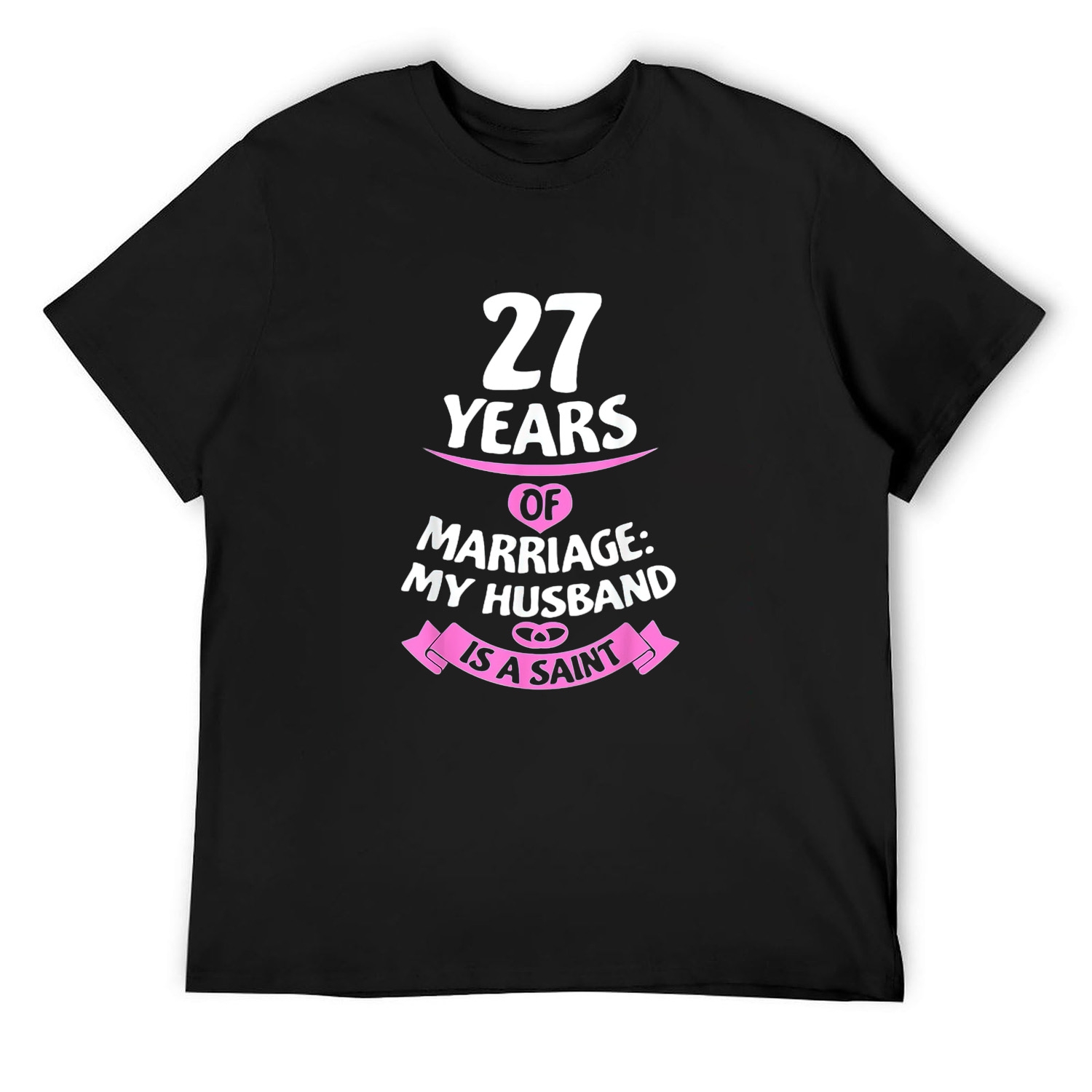 Mens 27th Wedding Anniversary Gift for Wife - 27 Years T-Shirt Black Mens 27th Wedding Anniversary Gift for Wife - 27 Years T-Shirt Black