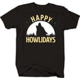 thumbnail image 1 of Mens 2XL Shirt Happy Howlidays Shirt XXL Black, 1 of 2