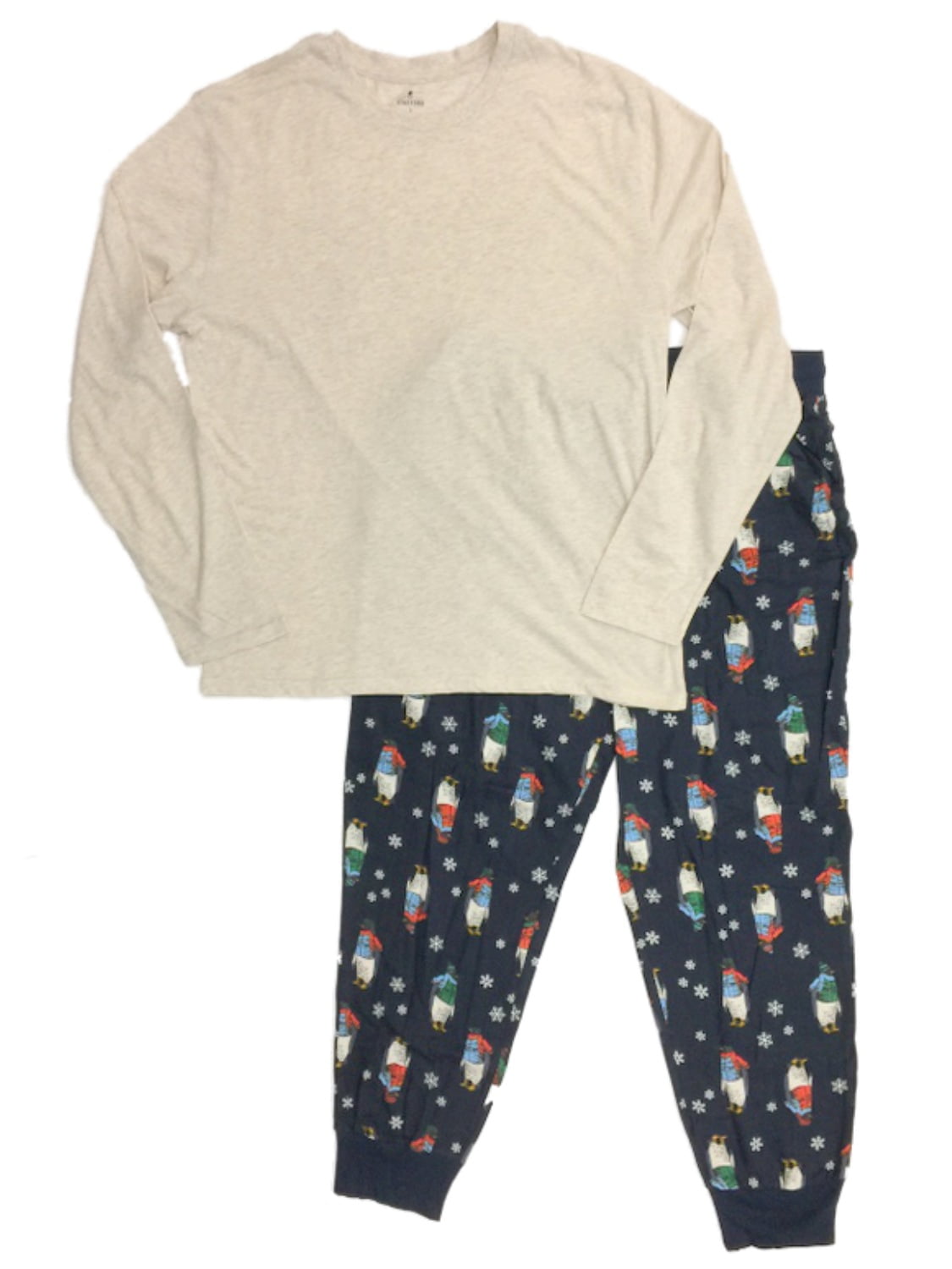 Mens 2pc Penguin Pajamas Sleep Set Flannel Lounge Pants