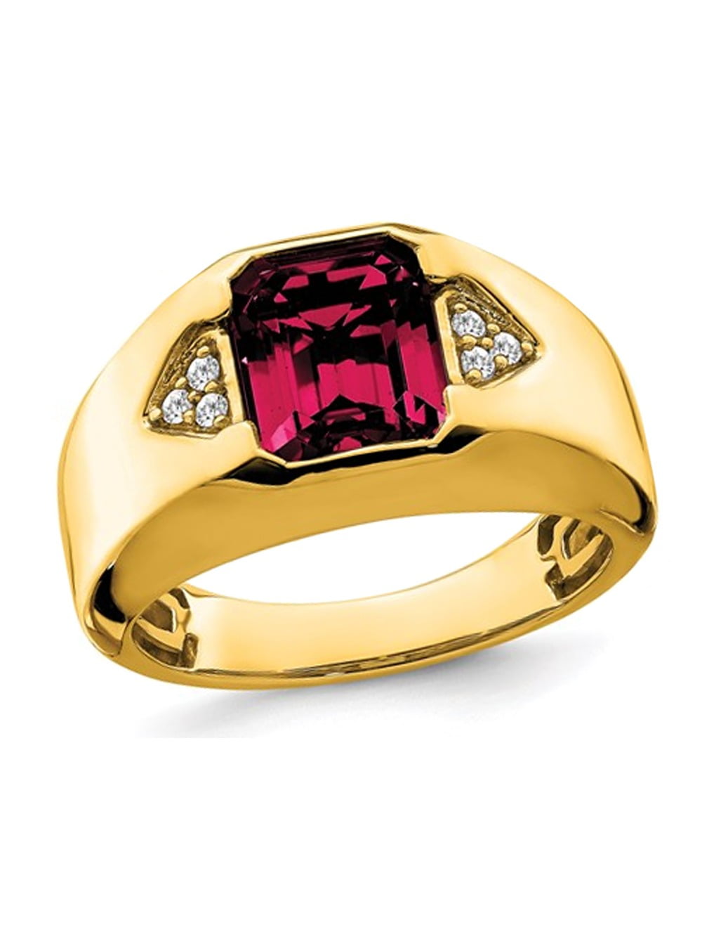 MAN64r Men's Ring With Ruby Gemstone, Custom Rings For Men-vinhomehanoi.com.vn