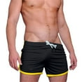 thumbnail image 1 of Mens 3" Beach Board Shorts Hawaiian Mesh Breathable Elastic Drawstring Waist Swim Trunks Fathers Day Gift, 1 of 3