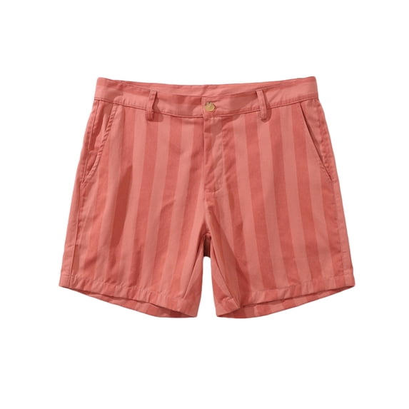 Mens 3" Business Casual Shorts Striped Printed Elastic Drawstring Waist Travel Short Pants Fathers Gift
