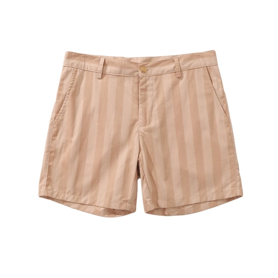 Mens 3" Business Casual Shorts Striped Printed Elastic Drawstring Waist Travel Short Pants Fathers Gift