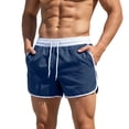 thumbnail image 1 of Mens 3 Inch Swim Short Swim Trunks Quick Dry Beach Board Shorts 80s 90s Summer Vintage Swimwear Swimming Suits Blue, 1 of 9