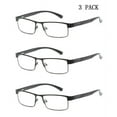 thumbnail image 1 of Mens 3 Pack Metal Rectangle Business Reading Glasses Presbyopic glasses, 1 of 4
