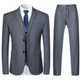 thumbnail image 1 of Mens 3 Piece Suit Formal Pinstripe Slim Fit Notched Lapel Dress Blazer Vest Trousers Set, 1 of 6