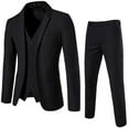 thumbnail image 1 of Mens 3-Piece Suit Notched Lapel One Button Slim Fit Formal Jacket Vest Pants Set, 1 of 8