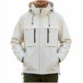 thumbnail image 1 of Mens 3 in 1 Outdoor Jacket Waterproof Windproof Detachable Inner Fleece Hooded Hiking Mountain Shell Coat, 1 of 6