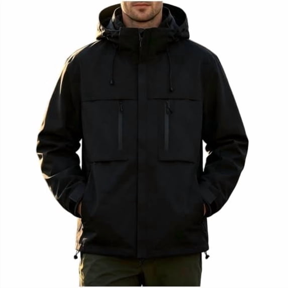 Mens 3 in 1 Outdoor Jacket Waterproof Windproof Detachable Inner Fleece Hooded Hiking Mountain Shell Coat