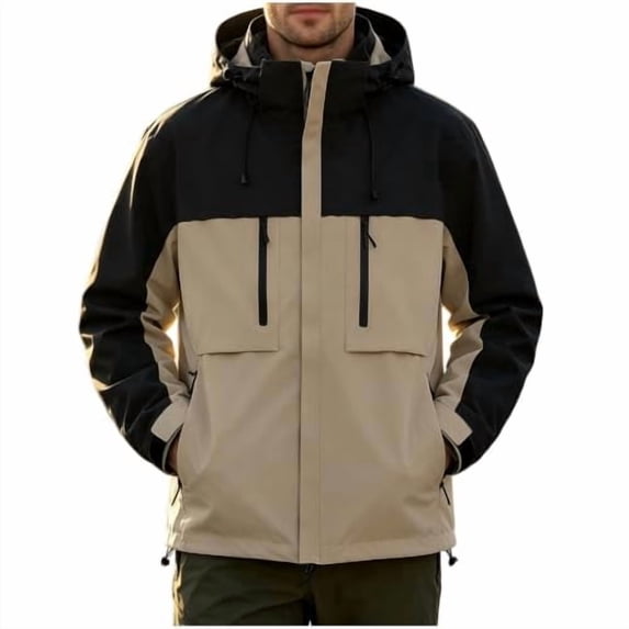 Mens 3 in 1 Outdoor Jacket Waterproof Windproof Detachable Inner Fleece Hooded Hiking Mountain Shell Coat
