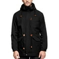 thumbnail image 1 of Mens 3 in 1 Ski Jacket Waterproof Snow Coat Windproof Winter Fleece Lined with Detachable Hooded Snowboarding Jacket, 1 of 7