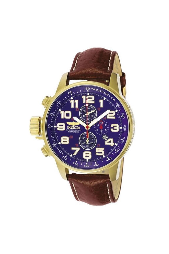 Mens 3329 I-Force Quartz 3 Hand Blue Dial Watch