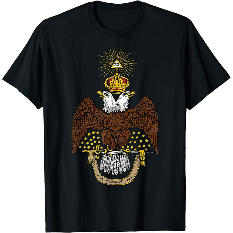 Mens 33rd Degree Mason T Shirt Masonic Tee Scottish Rite Down