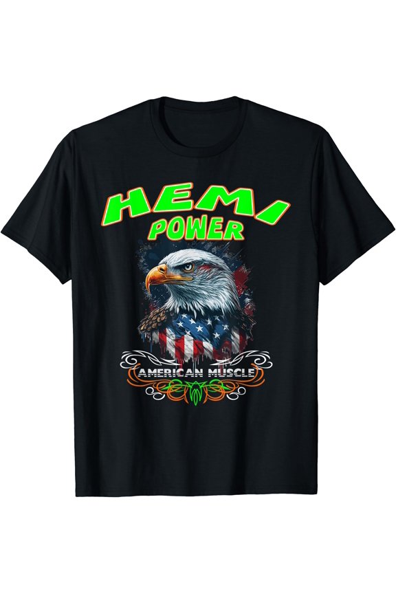 Mens 392 Hemi Power Patriotic Eagle Muscle Car Design T-Shirt, Unisex T-Shirt