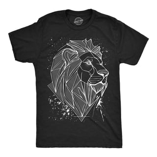 Mens 3D Lion T Shirt Funny Awesome Three Dimension Majestic Lions Tee for Guys Graphic Tees