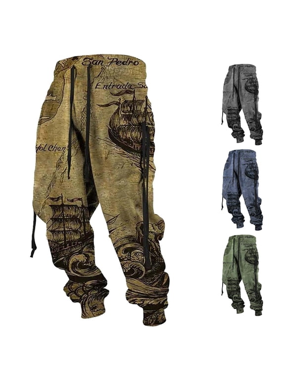 Mens 3D Printed Sweatpants Fall Winter Jogger Pants Casual Athletic Trousers With All-Over Graphic Design For Sports And Daily Casual